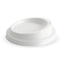90MM SLOTTED PS WHITE COFFEE LID