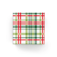 WRAP ROLL XMAS MADRAS RED/GREEN 60CMX40M