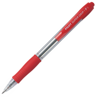 PILOT PEN F RED   BPGP SUPERGRIP RETRAC