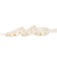 RIBBON G/GRAIN DEER IVORY 25MMX 20M