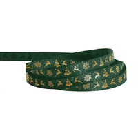 RIBBON G/GRAIN XMAS THEME GREEN 10MMX20M