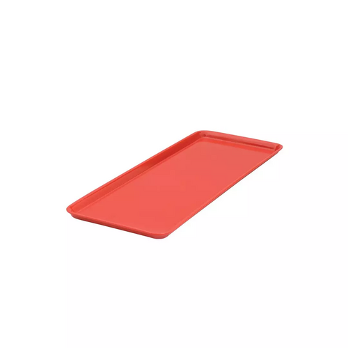 MELAMINE SANDWICH PLATE 390X150MM RED